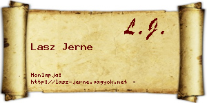 Lasz Jerne névjegykártya